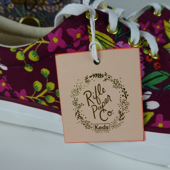 Keds Rifle Paper Co. Floral Sneakers NIB Blossoms - Picture 3 of 8